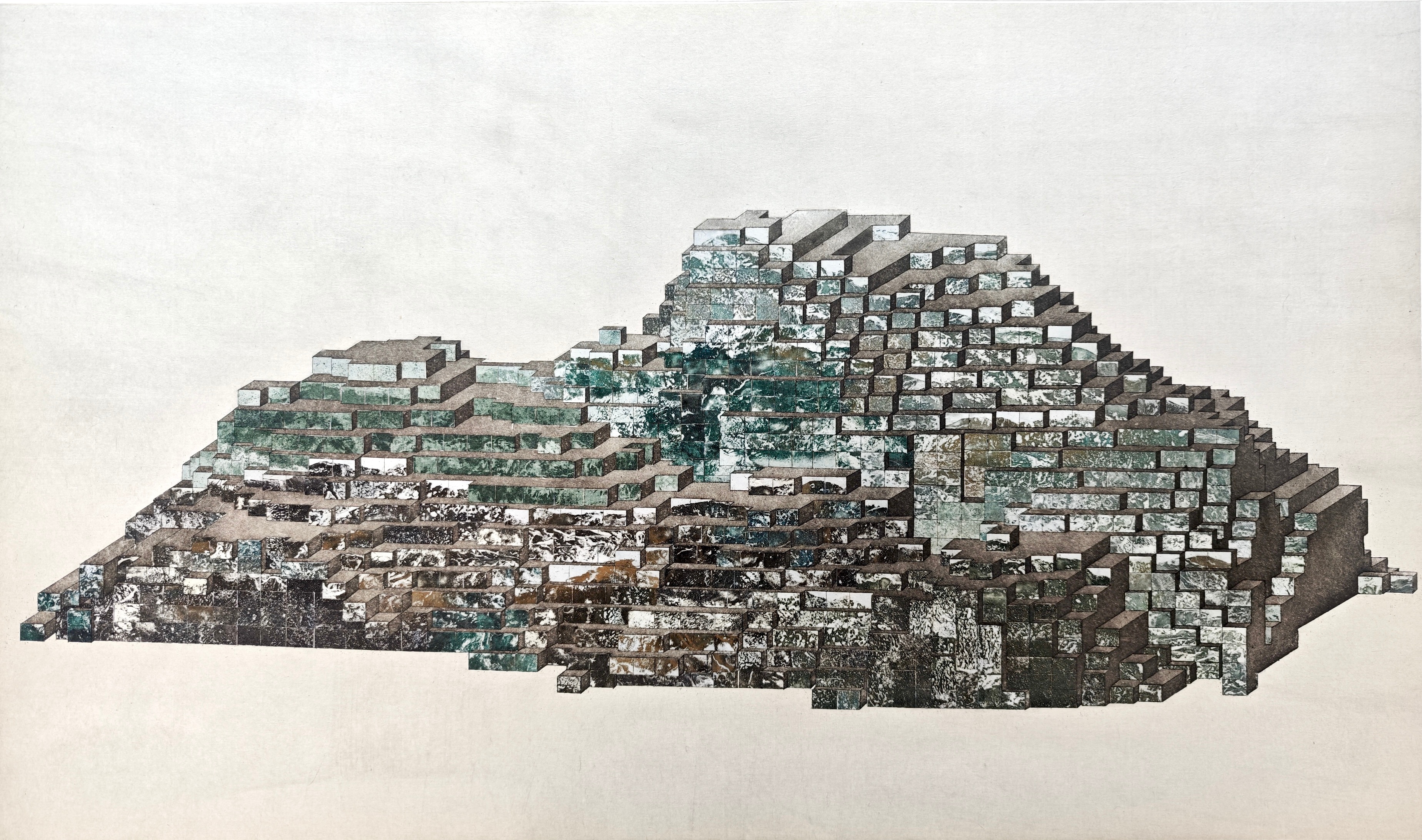 版画作品《敕勒雄峦》